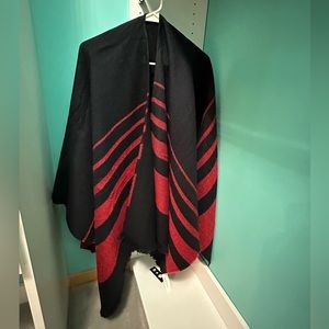 BANANA REPUBLIC Navy Stripe Reversible Poncho NWT